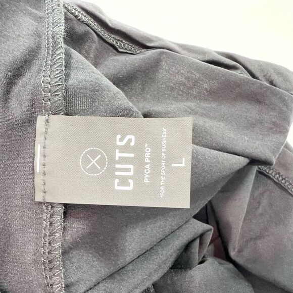 Cuts Clothing Henley Shirt Large Mens Black Pyca Pro Curve Hem Long Sleeve - Picture 6 of 10